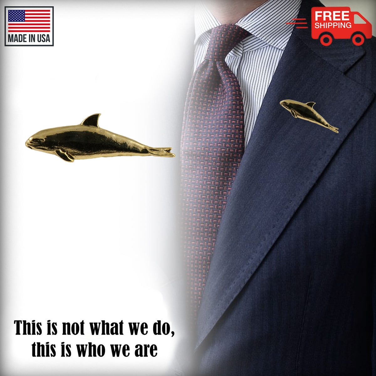 Pacific Whitesided Dolphin Pin M064