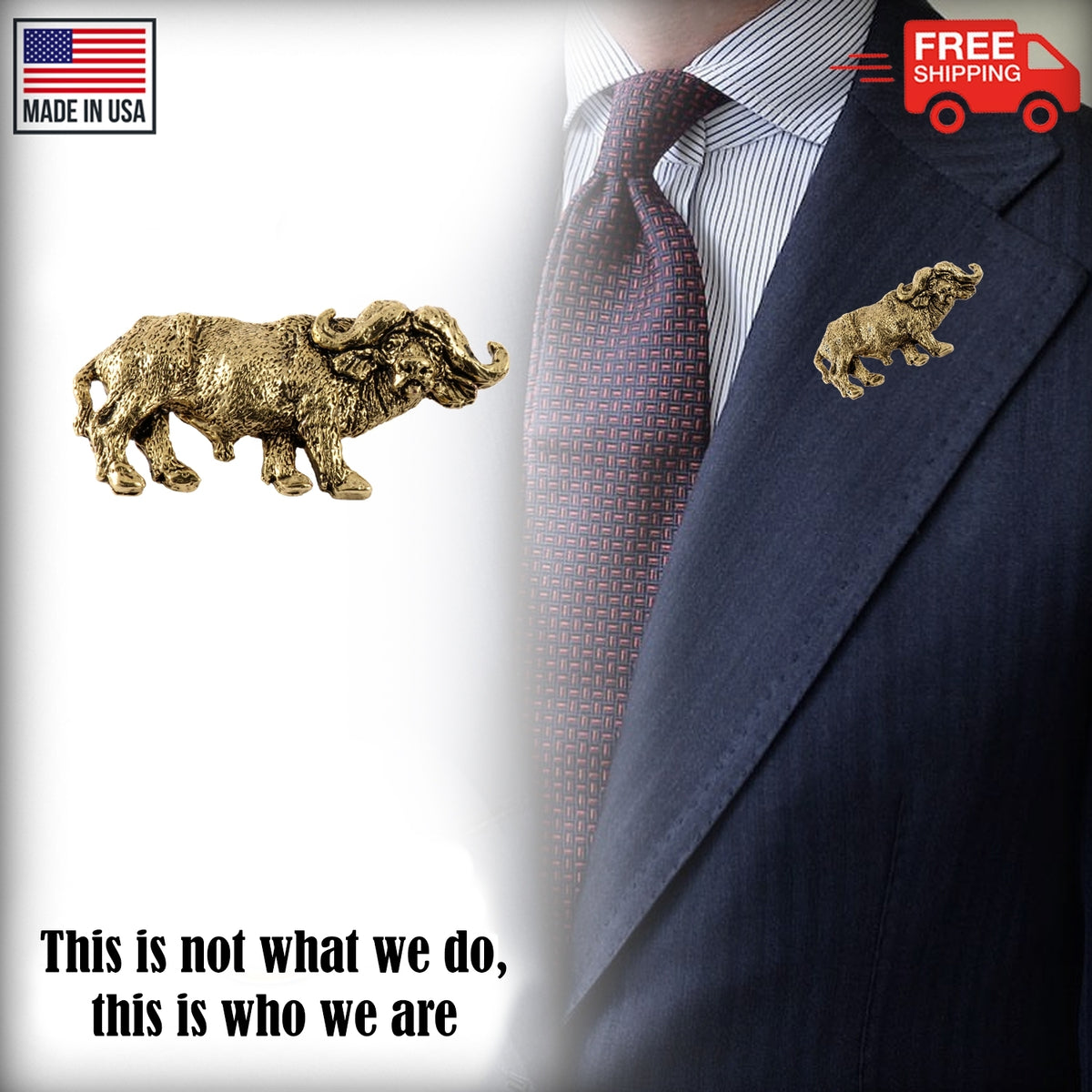 Cape Buffalo Body Premium Pin M090FPR