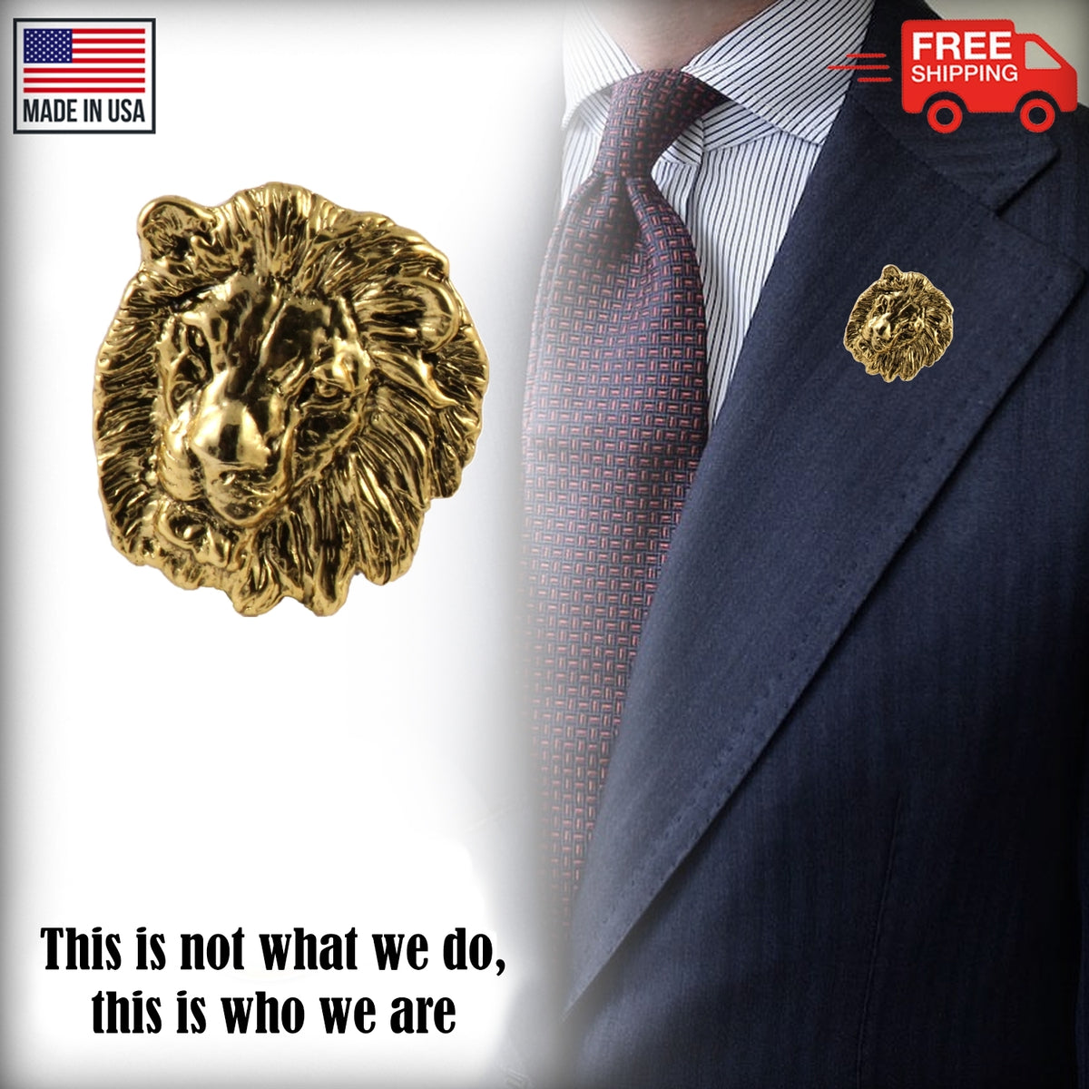 Lion Head Pin M102