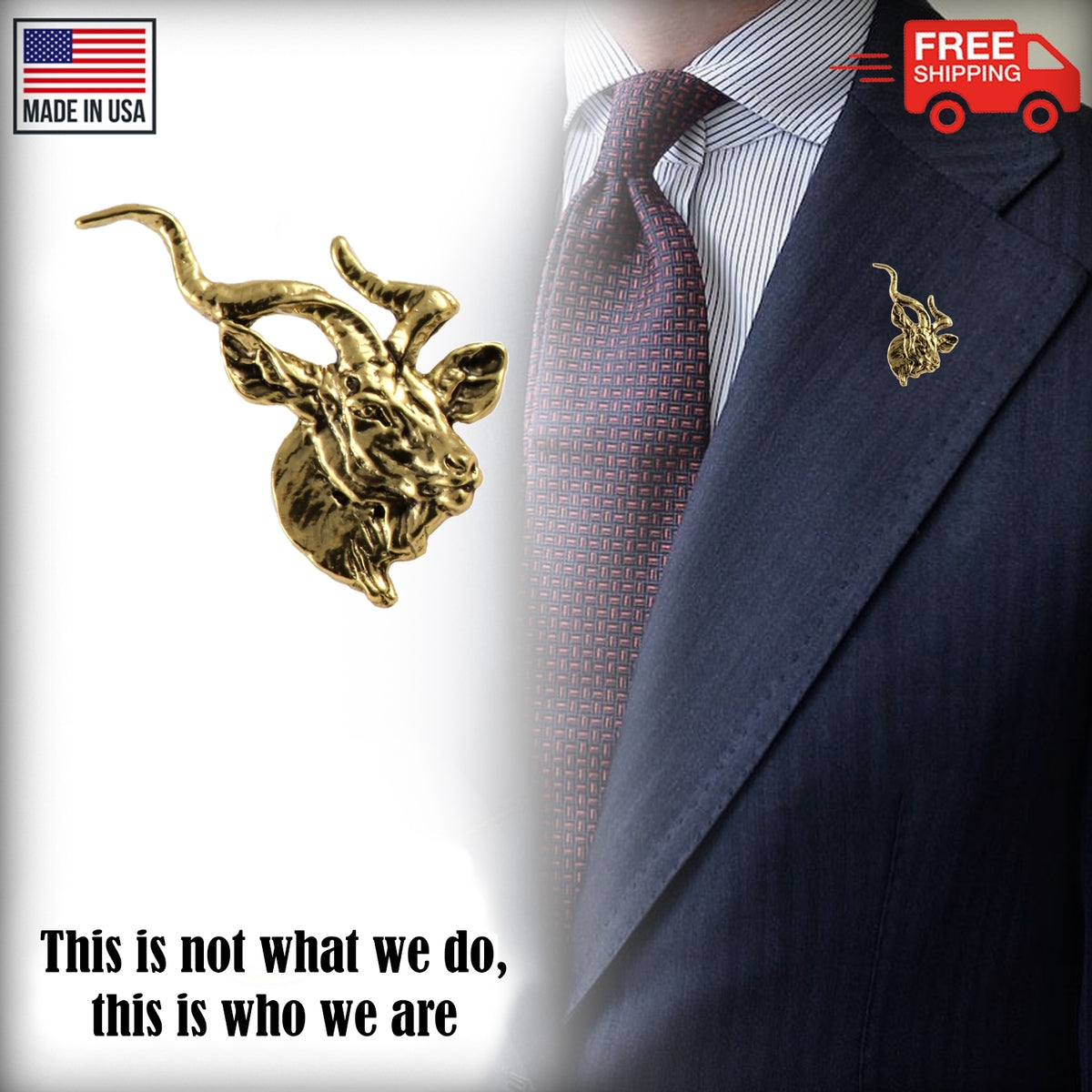 Kudu Head Pin M106