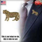 Tiger Stalking Body Premium Pin M110PR