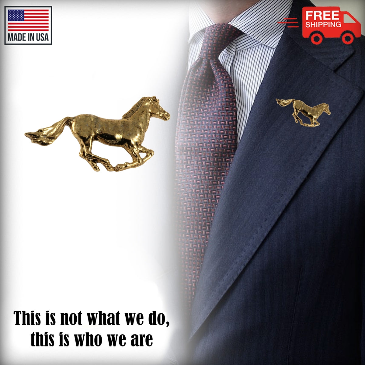 Horse Galloping Pin M132