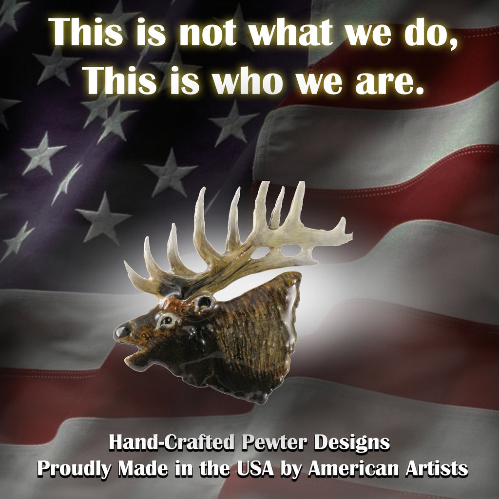 Elk Head Bugling Large Premium Pin M001PR