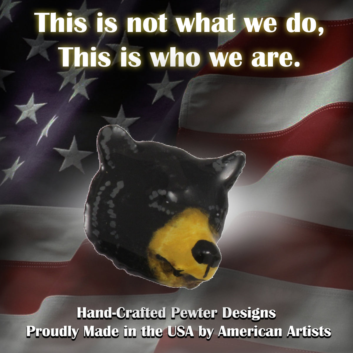 Black Bear Head Pin M032