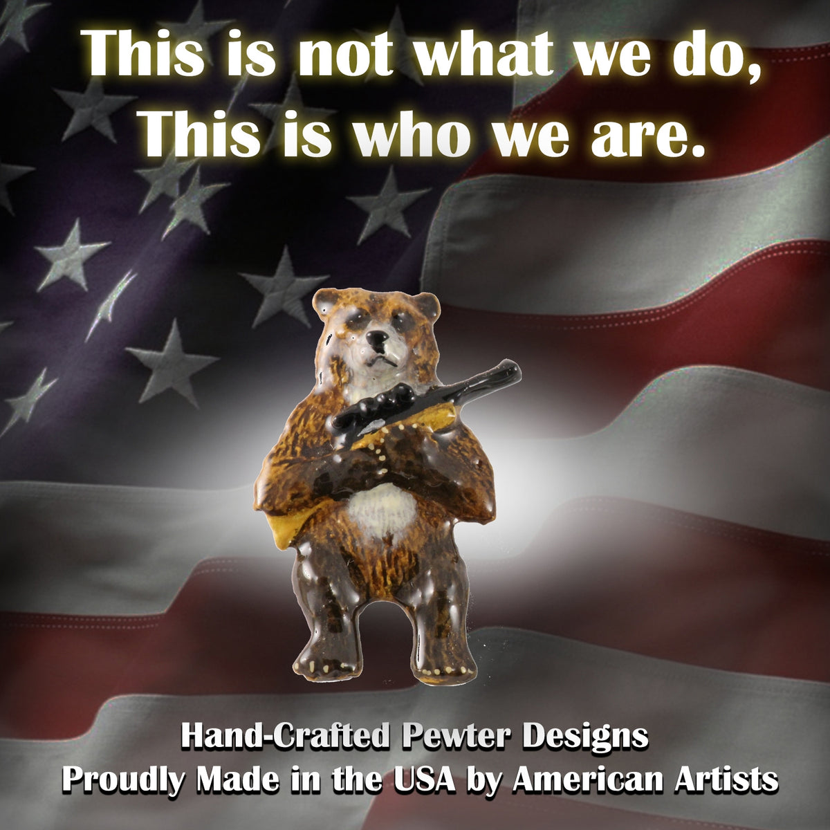 Bear With Gun Pin M039PR