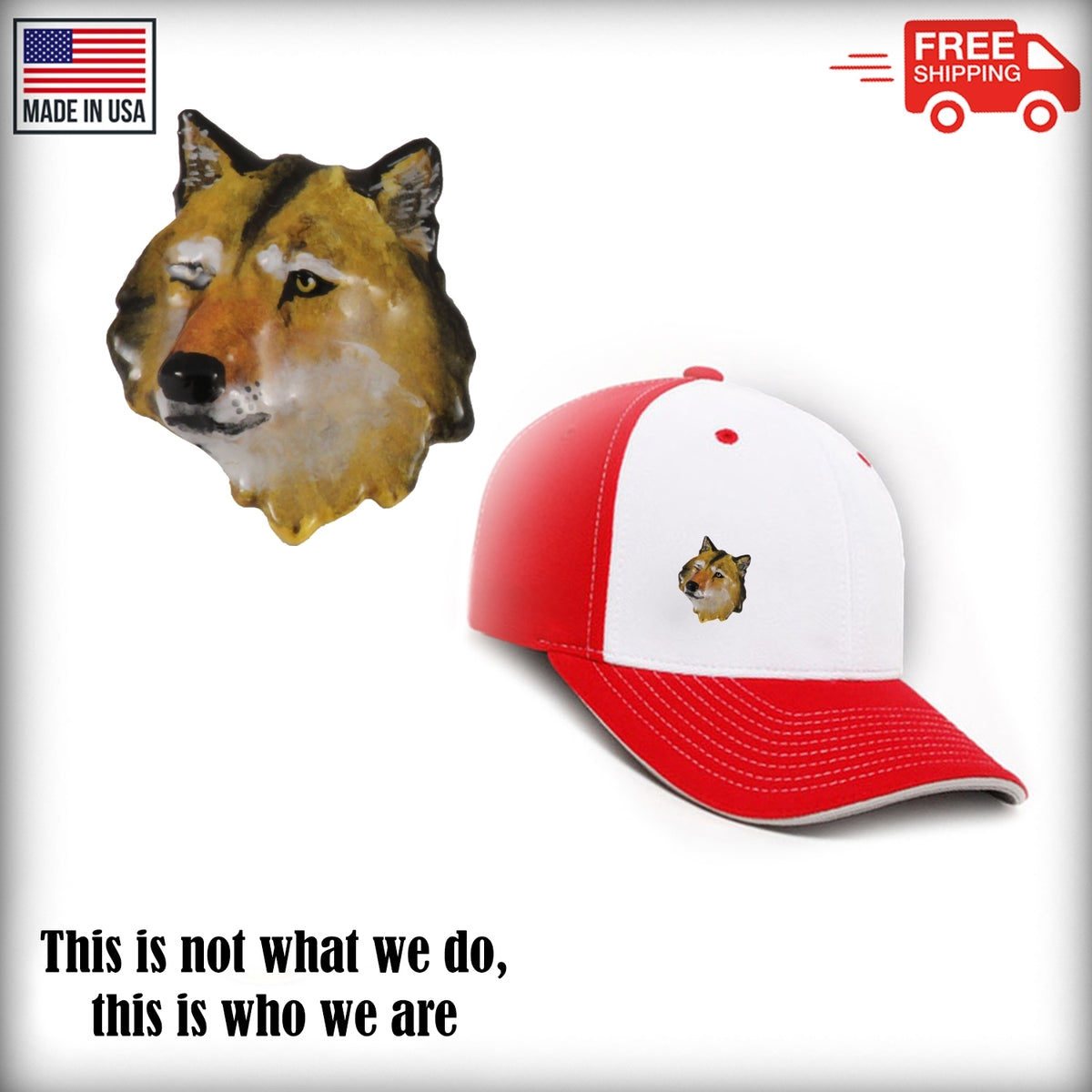 Wolf Head Pin M041