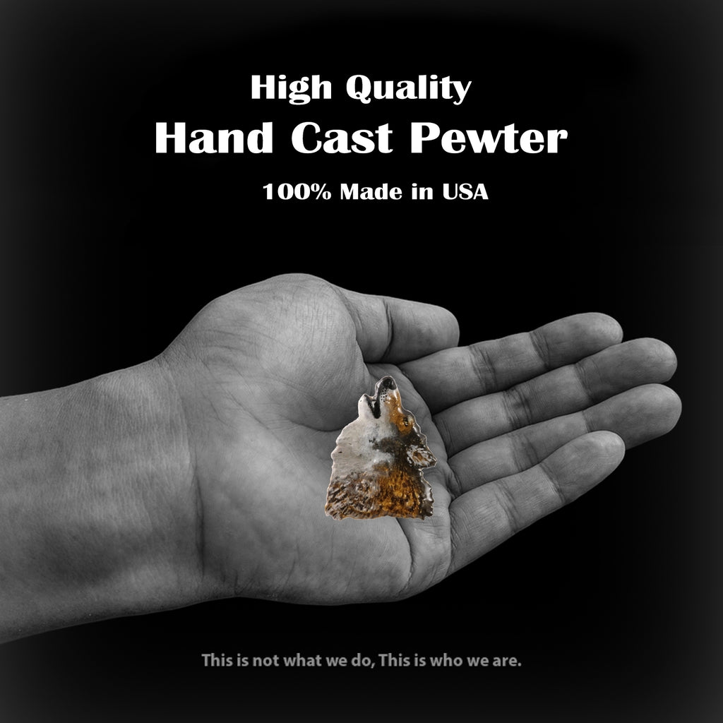 Wolf Howling Premium Pin M042PR