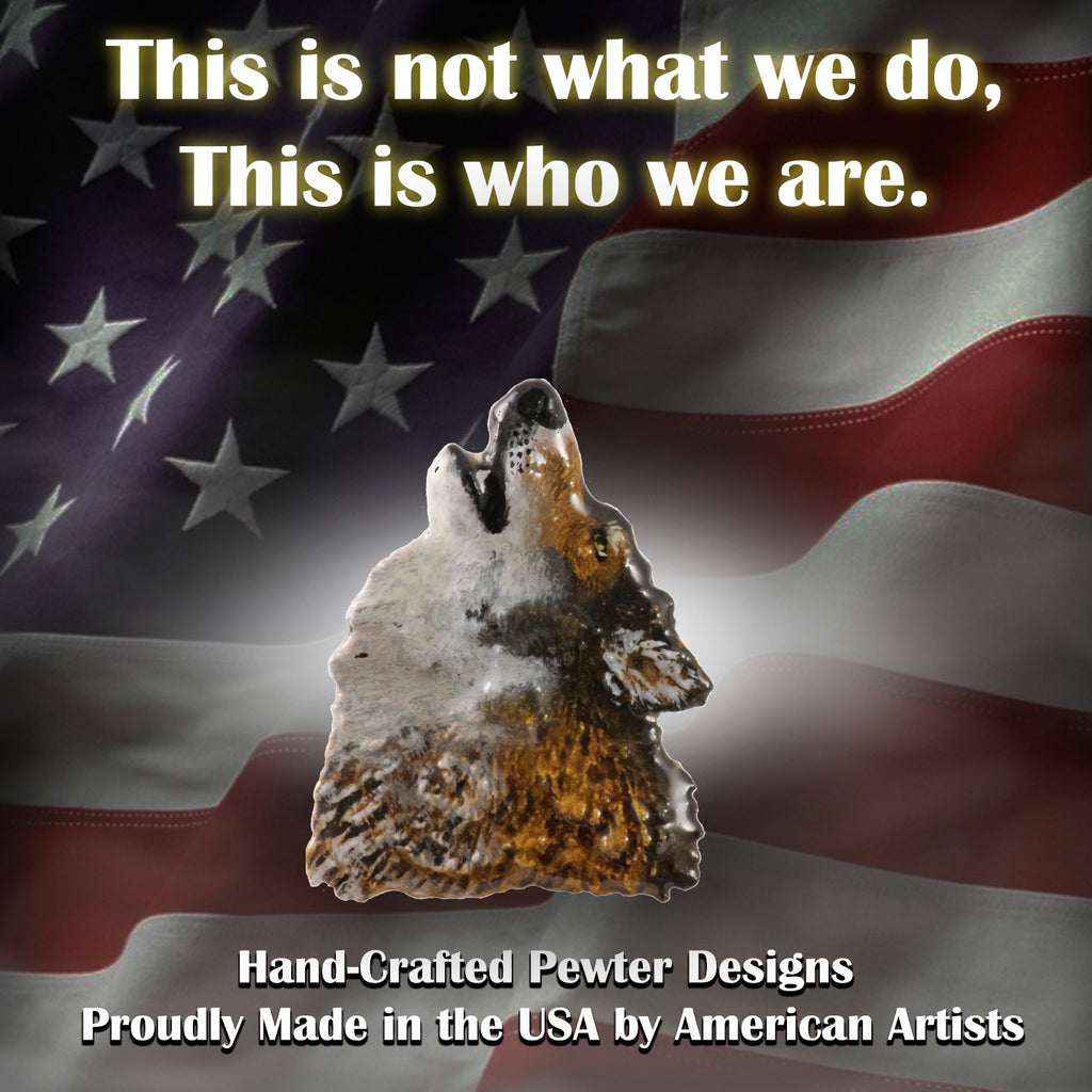 Wolf Howling Premium Pin M042PR