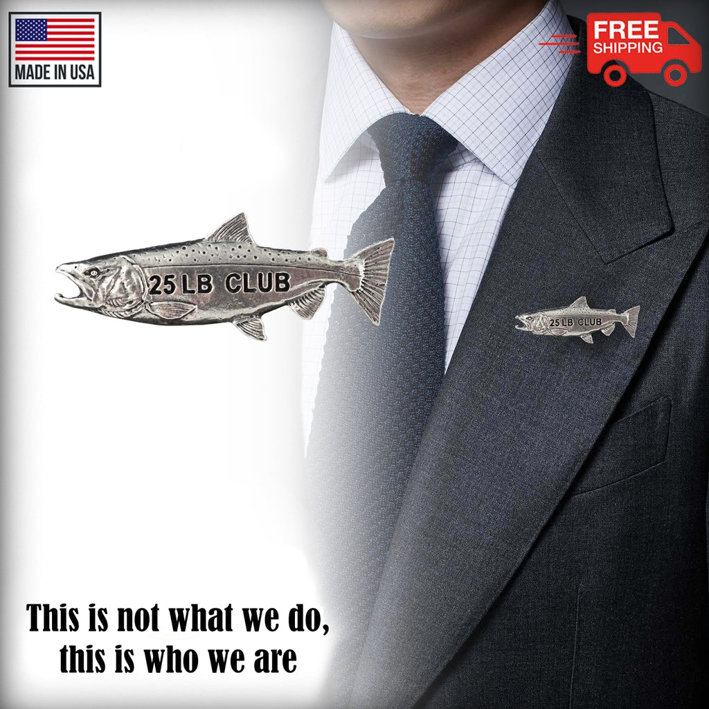 Pewter King Salmon 25Lb Pin P304