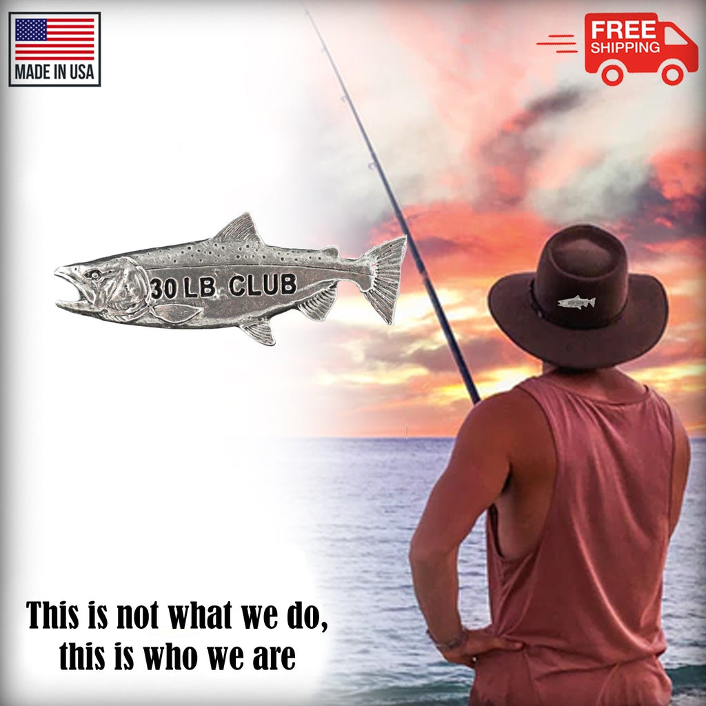 Pewter King Salmon 30Lb Pin P306
