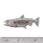 Pewter King Salmon 40Lb Pin P308