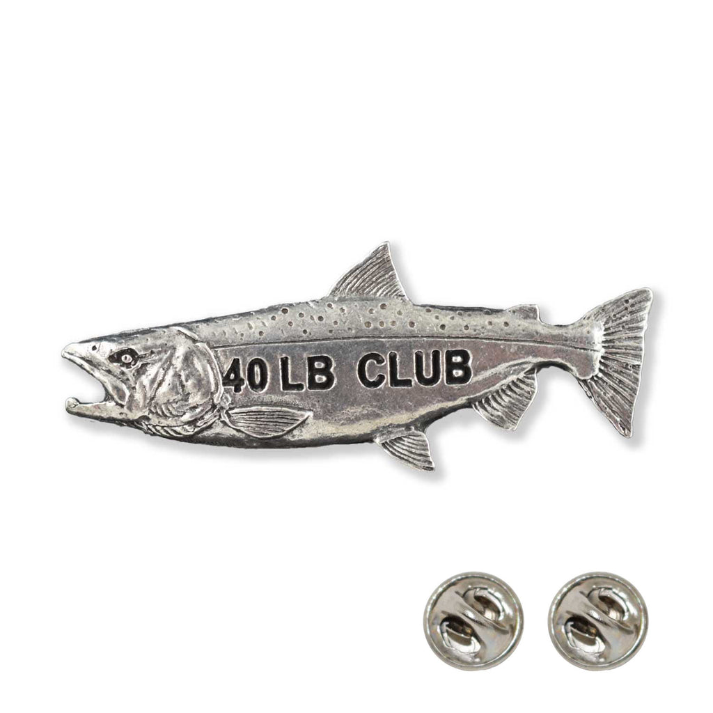 Pewter King Salmon 40Lb Pin P308