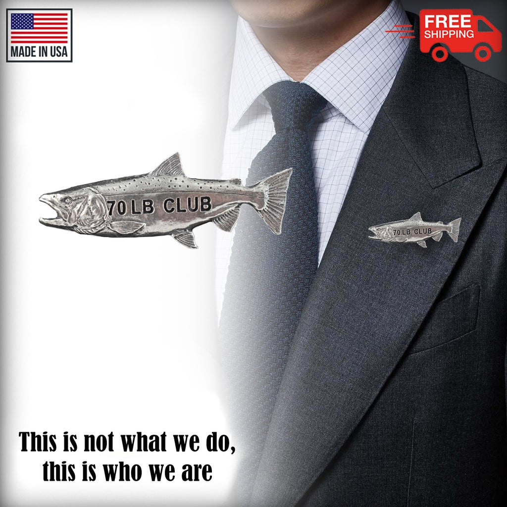 Pewter King Salmon 70Lb Pin P314