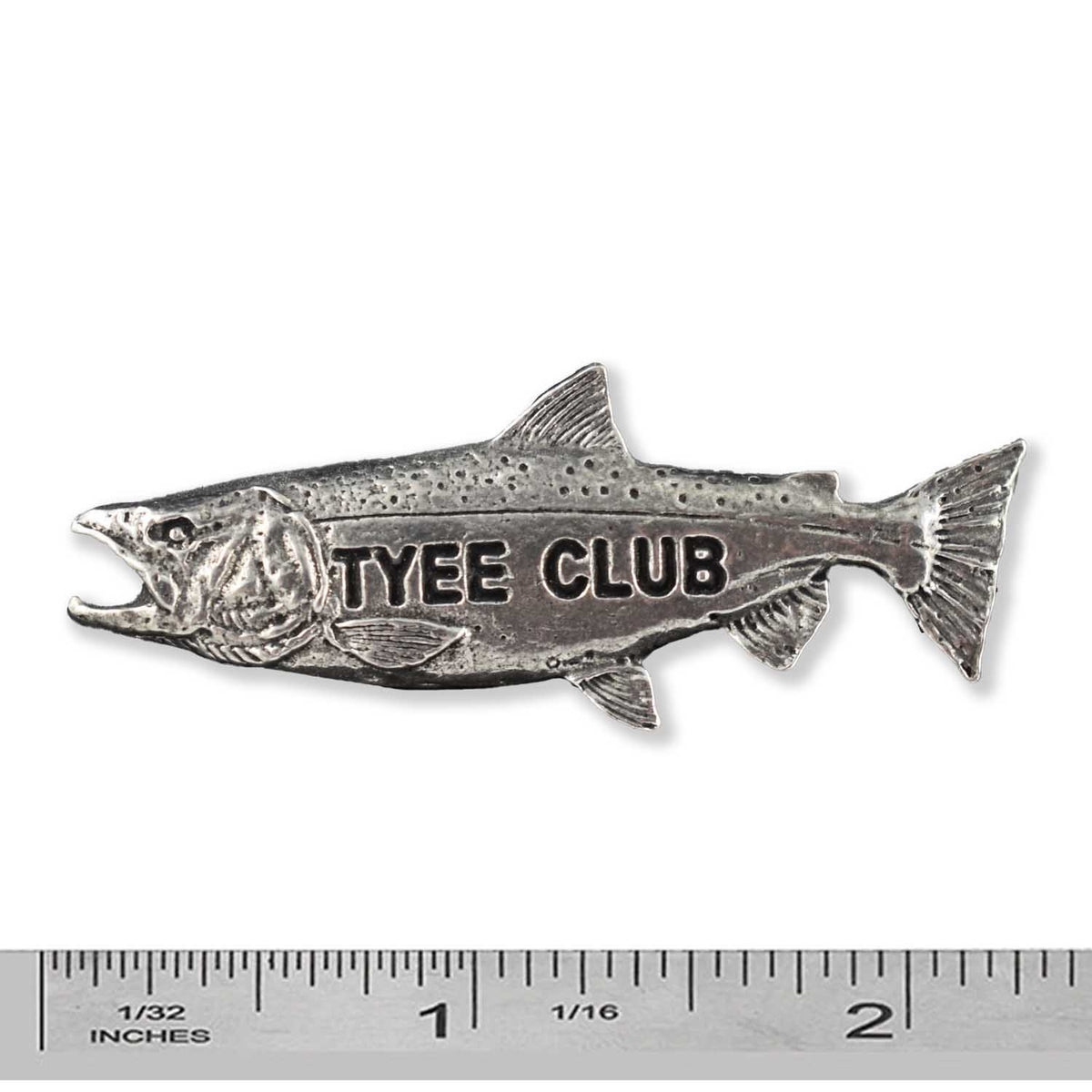 Pewter King Salmon Tyee Club Pin P316