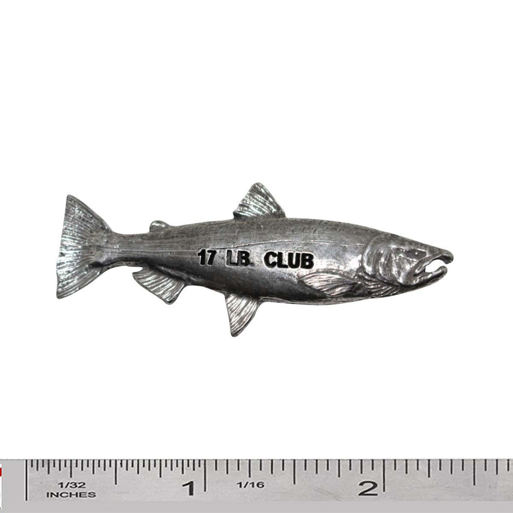 Pewter Coho Salmon 17Lb Pin P336