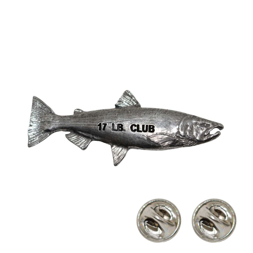 Pewter Coho Salmon 17Lb Pin P336