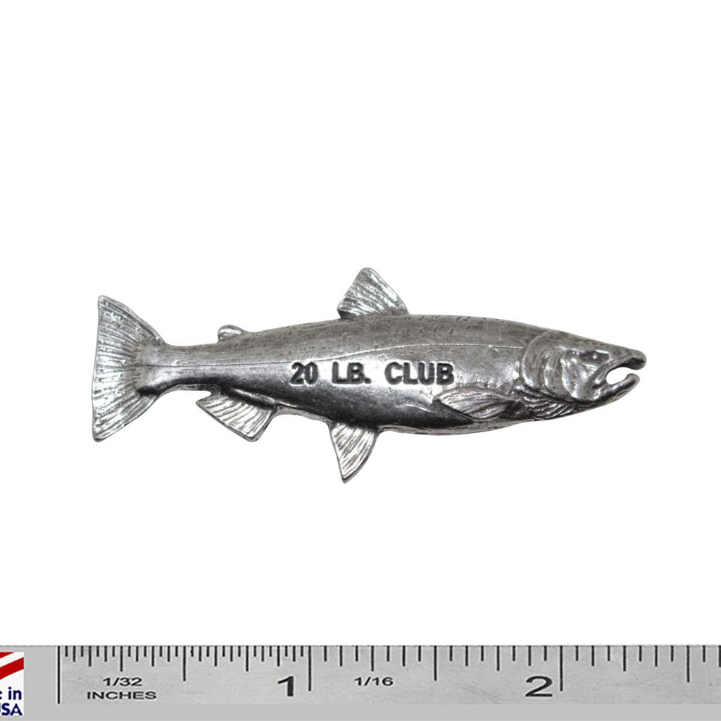Pewter Coho Salmon 20Lb Pin P338