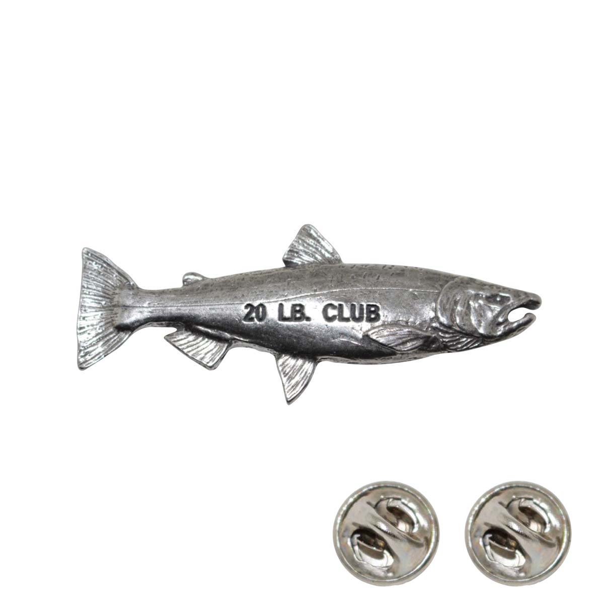Pewter Coho Salmon 20Lb Pin P338