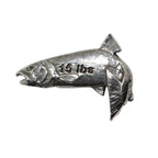 Pewter Coho Salmon 15Lb Leaping Pin P340
