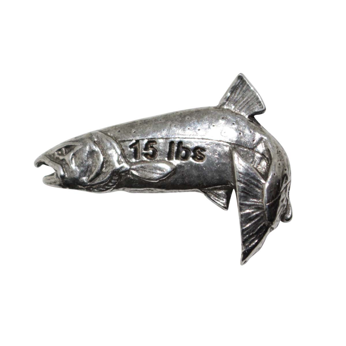 Pewter Coho Salmon 15Lb Leaping Pin P340