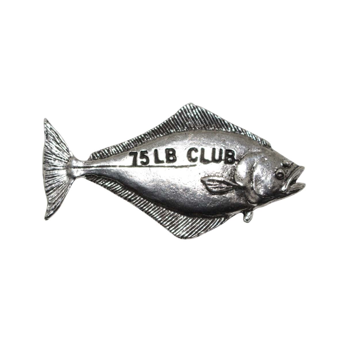 Pewter Halibut 75Lb Pin P354