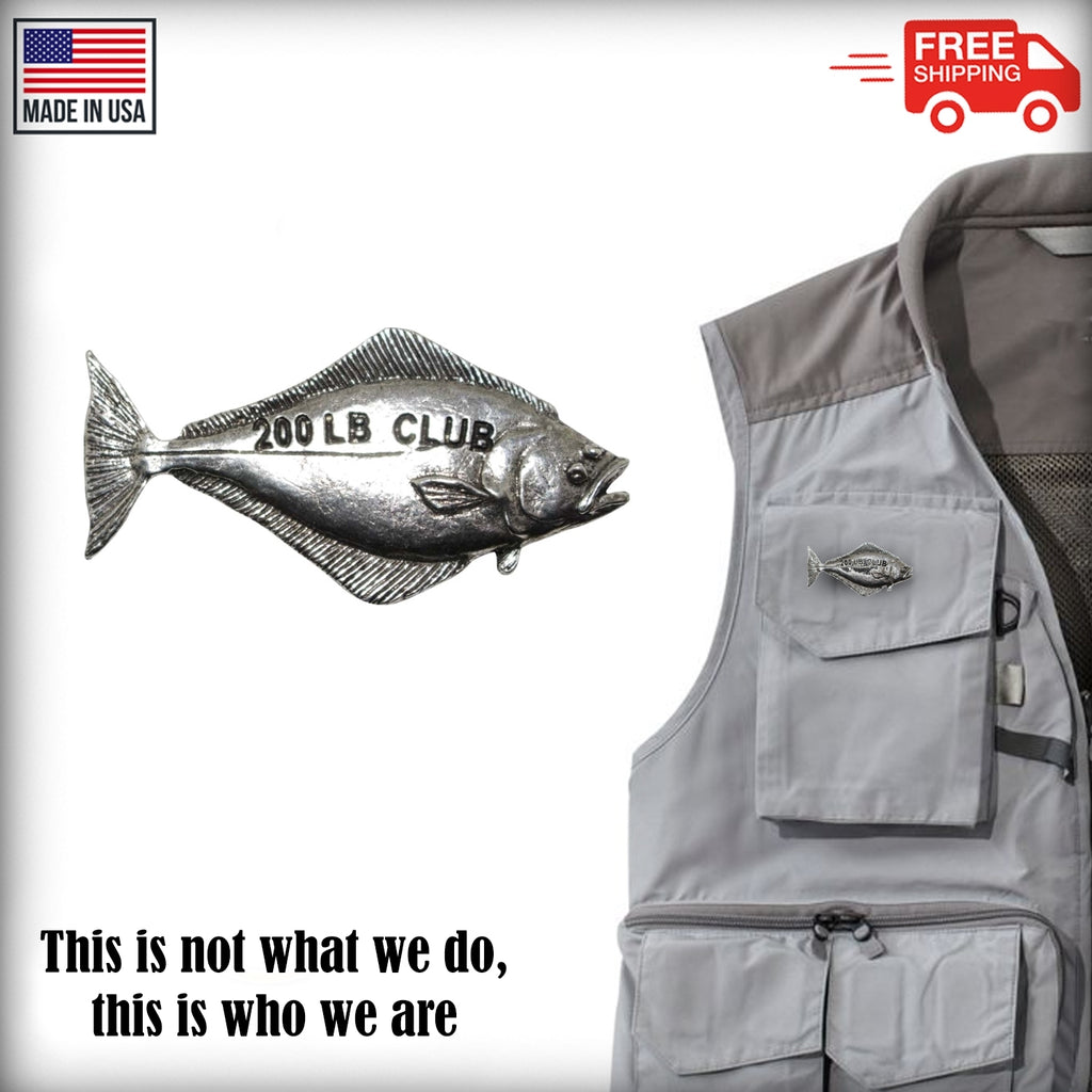 Pewter Halibut 200Lb Pin P360