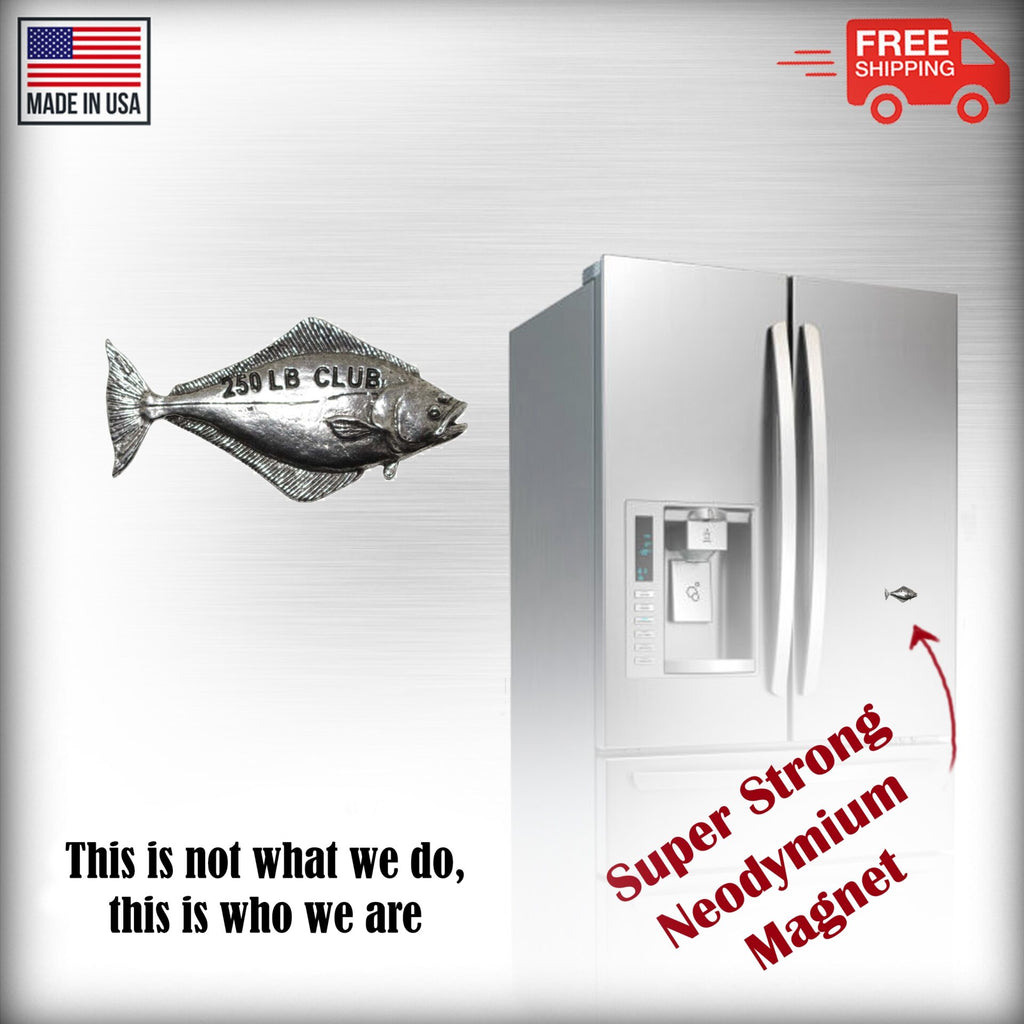 Pewter Halibut 250Lb Magnet P362