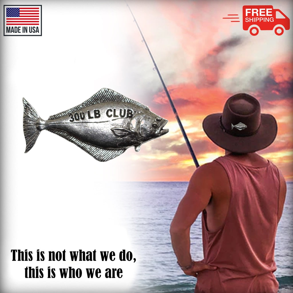Pewter Halibut 300Lb Pin P364
