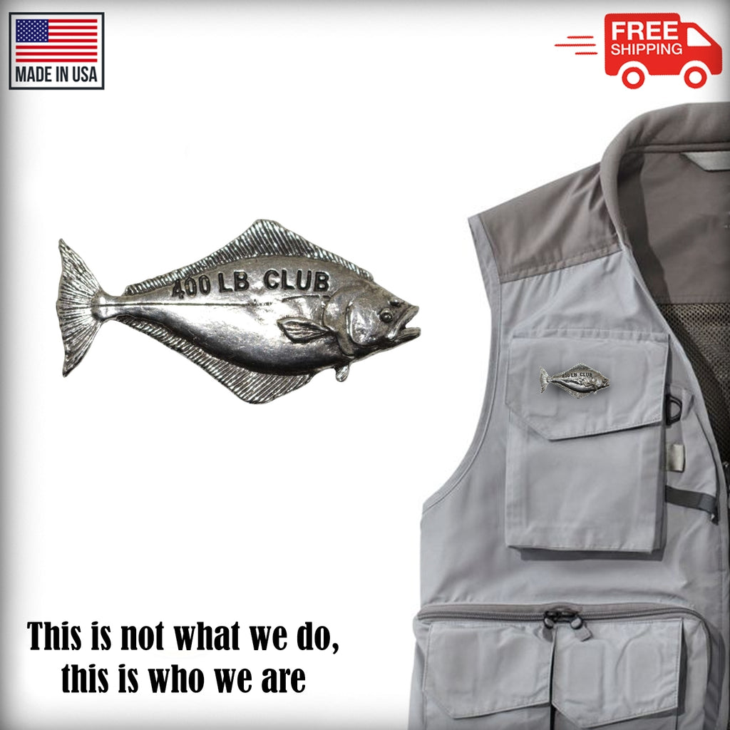 Pewter Halibut 400Lb Pin P368