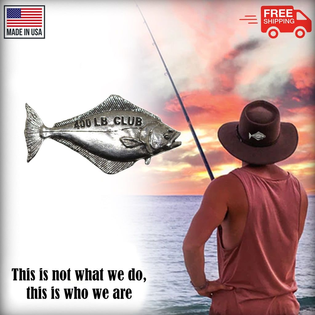 Pewter Halibut 400Lb Pin P368