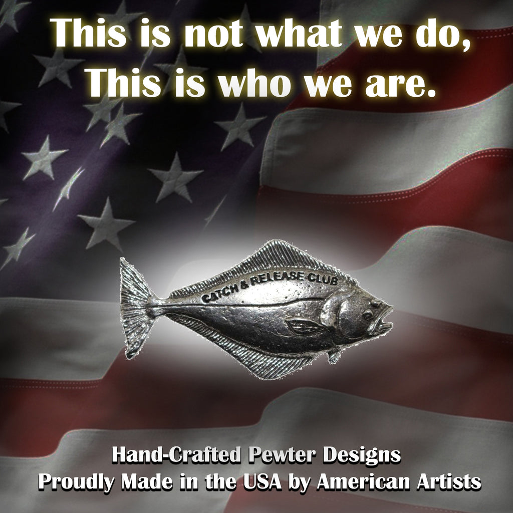Pewter Catch & Release - Halibut Pin P370
