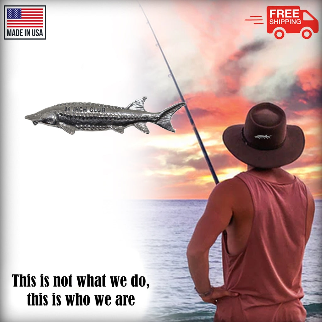 Pewter Sturgeon 84'' Club Pin P394