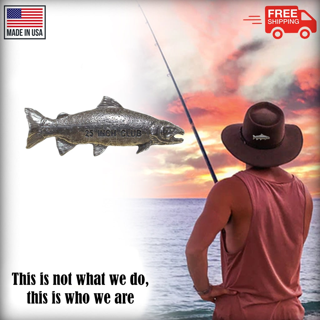 Pewter Rainbow Trout 25'' Club Pin P426
