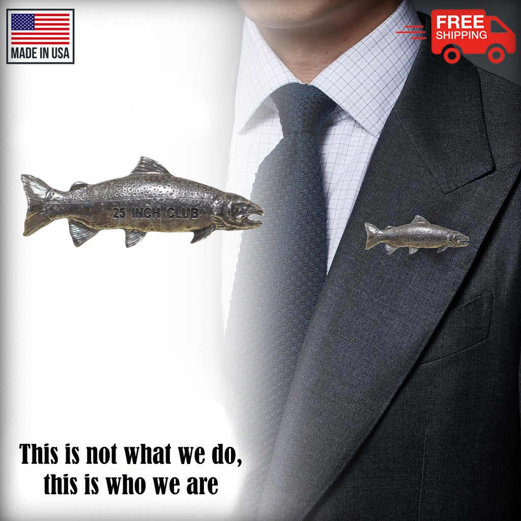 Pewter Rainbow Trout 25'' Club Pin P426