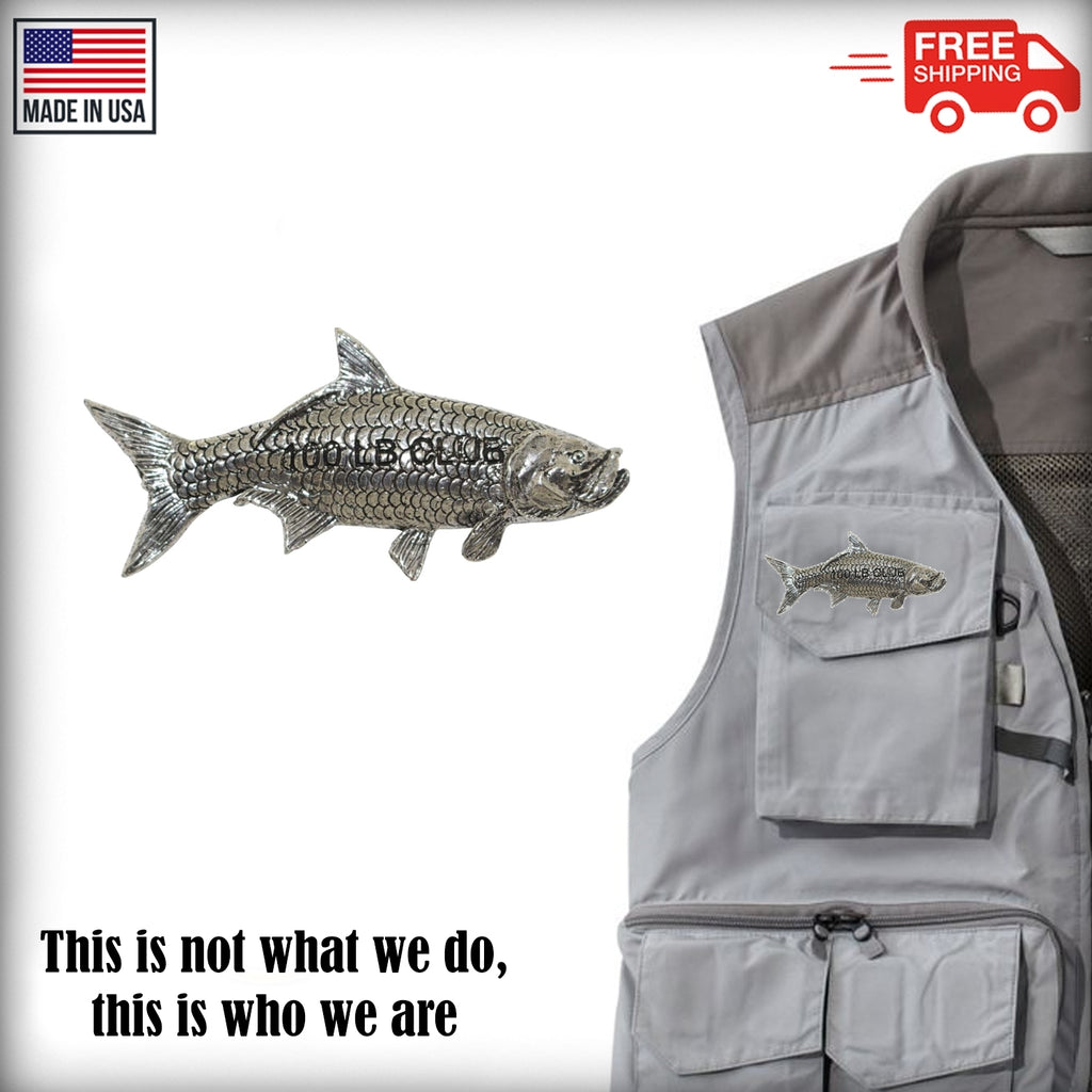 Pewter Tarpon 100Lb Club Permium Pin P458PR