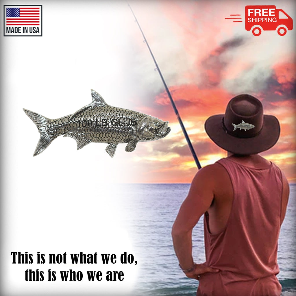 Pewter Tarpon 100Lb Club Permium Pin P458PR