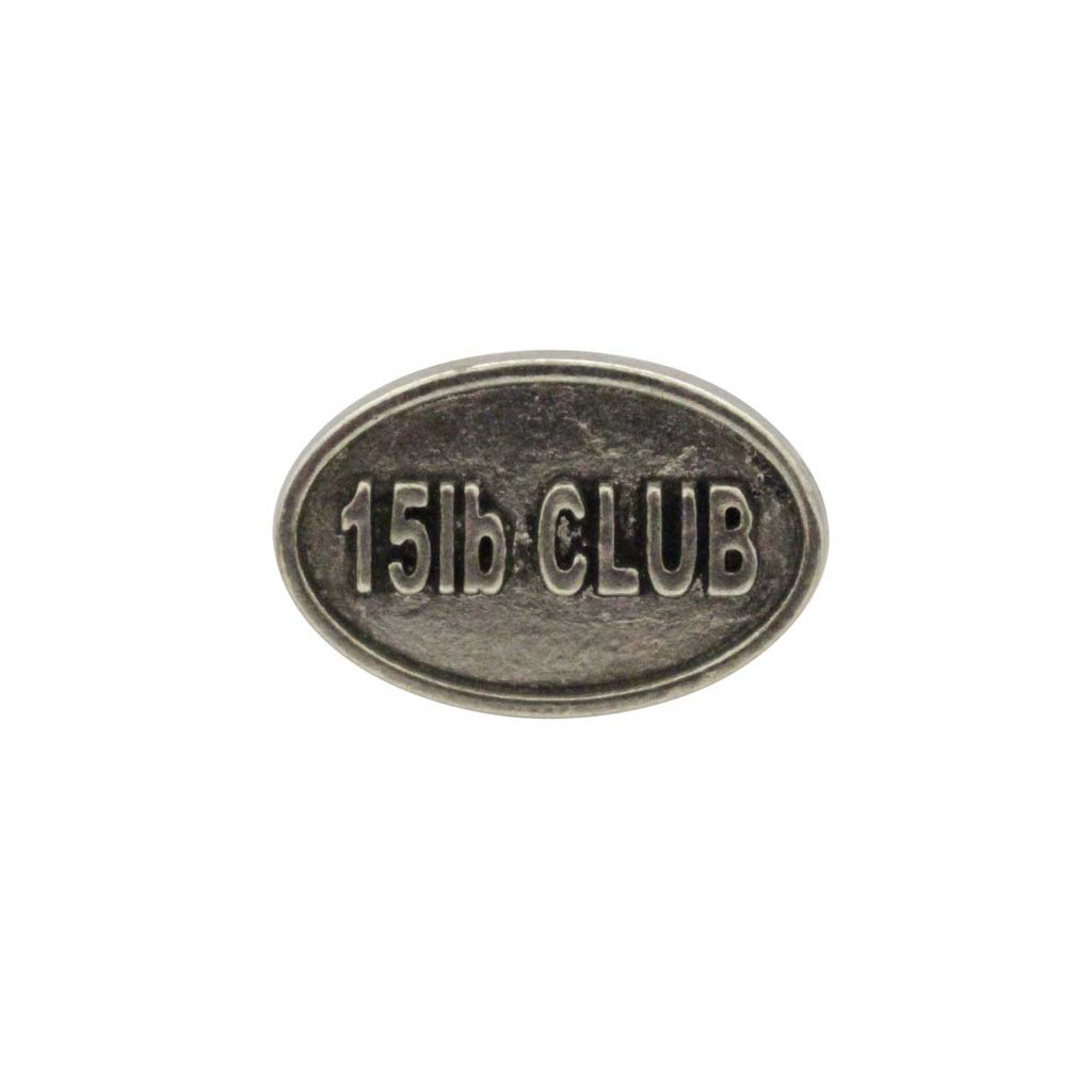 Pewter 15Lb Club Oval Pin P820