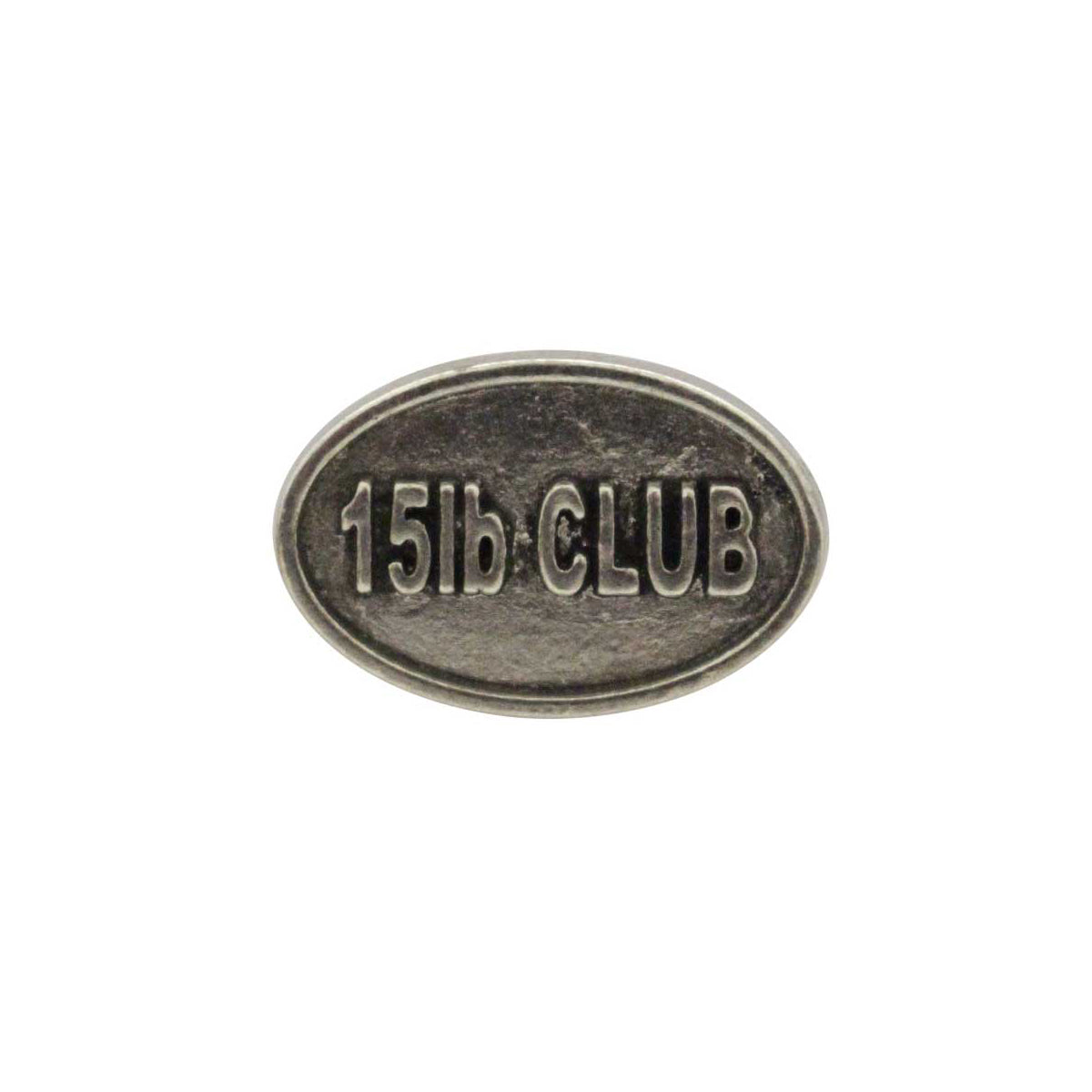 Pewter 15Lb Club Oval Pin P820