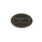Pewter 17Lb Club Oval Pin P822