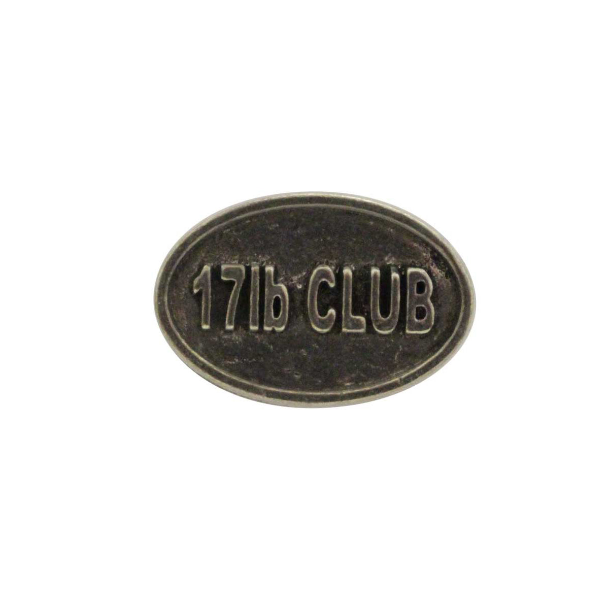 Pewter 17Lb Club Oval Pin P822