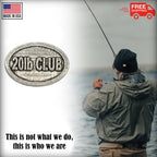 Pewter 20Lb Club Oval Pin P824