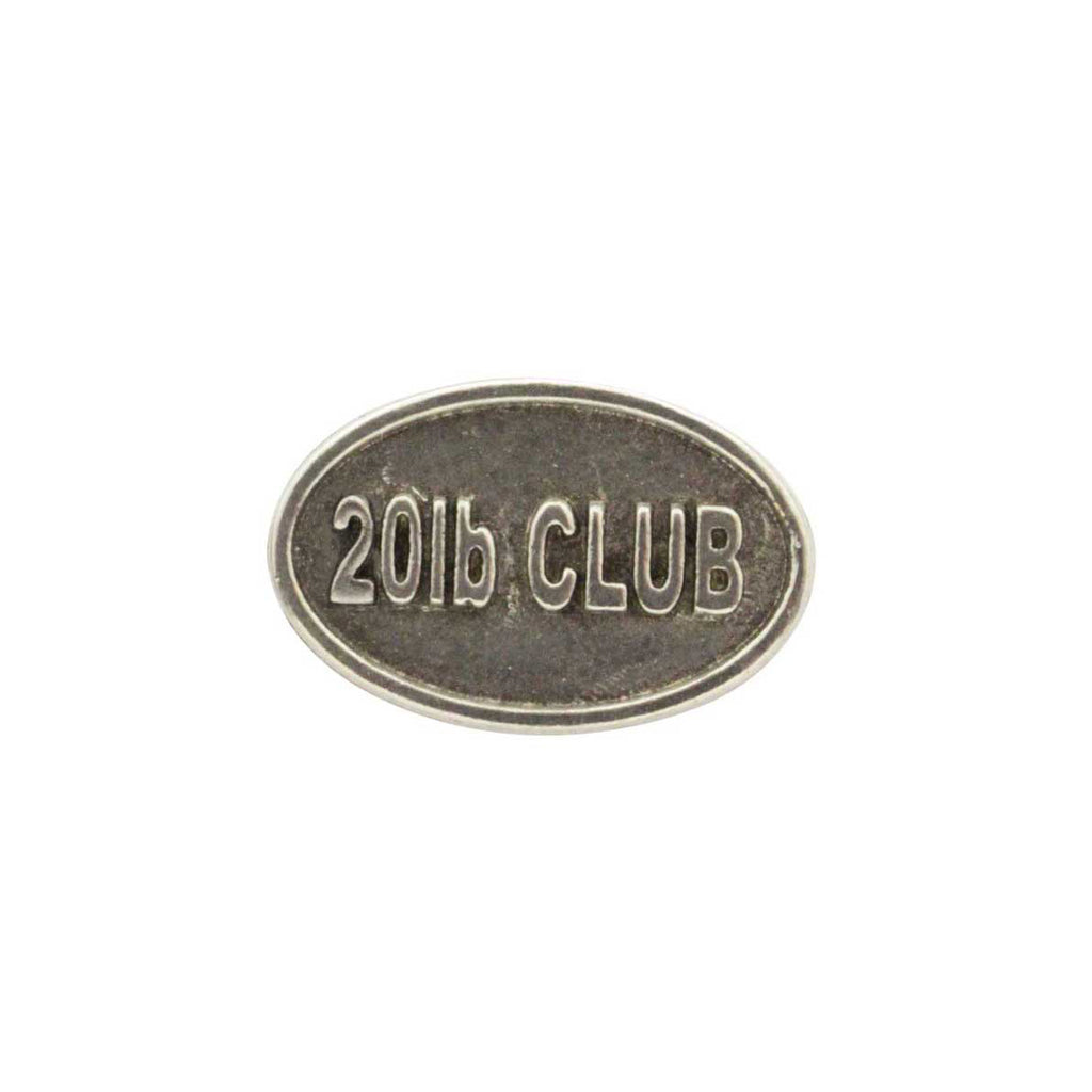 Pewter 20Lb Club Oval Pin P824