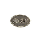 Pewter 20Lb Club Oval Pin P824