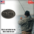 Pewter 25Lb Club Oval Pin P826