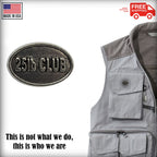 Pewter 25Lb Club Oval Pin P826