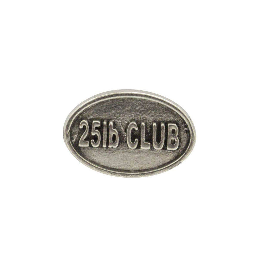 Pewter 25Lb Club Oval Pin P826