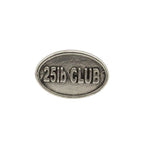 Pewter 25Lb Club Oval Pin P826