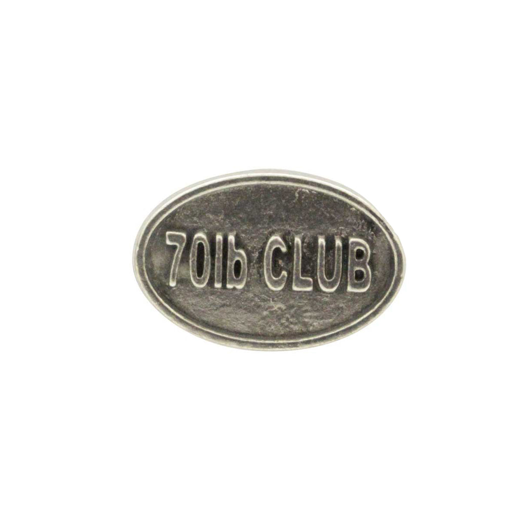 Pewter 70Lb Club Oval Pin P836