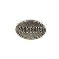 Pewter 70Lb Club Oval Pin P836