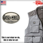 Pewter 150Lb Club Oval Pin P842